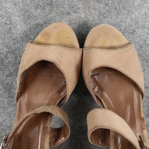 Just Fabulous Shoes Womens 7 Stiletto Pumps Platform Buckle Ankle Strap Open Toe - Picture 8 of 14